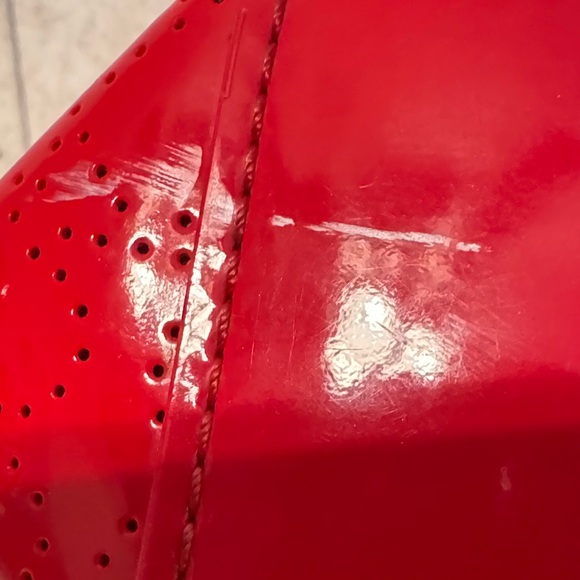 Kate Spade Red Harmony Metro PVC shoulder Tote Bag